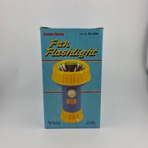 Radio Shack Fun Flashlight 1986‎ Vintage Kids Toy Open Box Like New